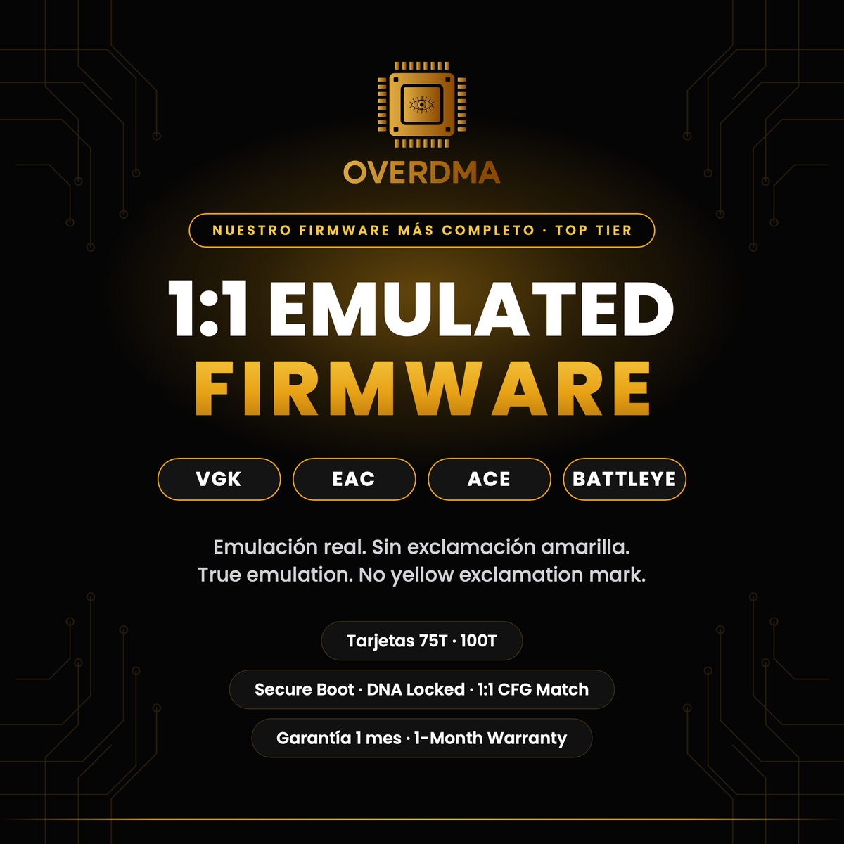1:1 Emulated - VGK / EAC / ACE