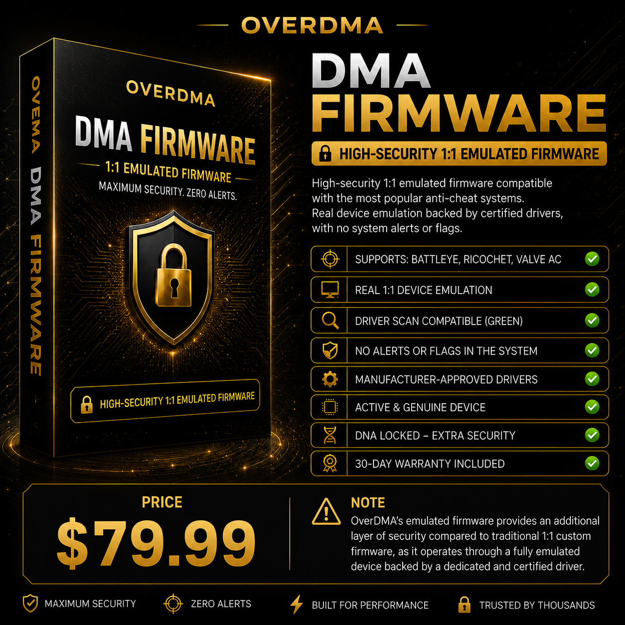 DMA Firmware 1:1 Emulated V2.4 – BattlEye / Ricochet / Valve AC | OverDMA