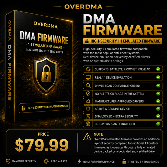 DMA Firmware 1:1 Emulated V2.4 – BattlEye / Ricochet / Valve AC | OverDMA