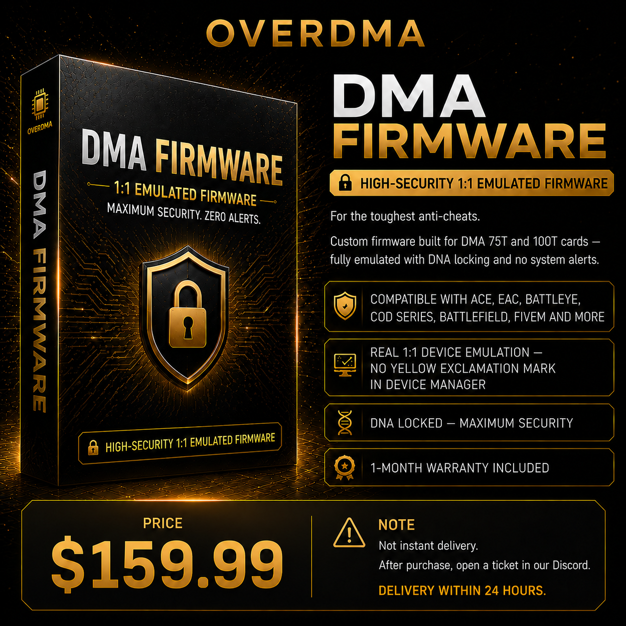 DMA Firmware 1:1 Emulated – ACE / EAC / BattlEye / COD | OverDMA