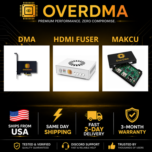 OverDMA Bundle – DMA Card + Fuser + MAKCU